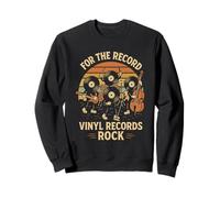 Retro Vinyl Record Pun Rock Music Lover Funny Rock Band Sweatshirt