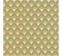 Non-woven wallpaper geometrical pattern retro green orange 39538-1 (4,05£/1qm)