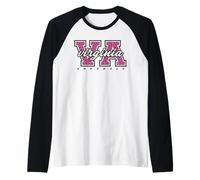 Retro Virginia Varsity Softball Pink Leopard Art Raglan Baseball Tee