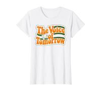 Retro Voice of Tomorrow Graphic Value Graphic T-Shirt, Women, White, M