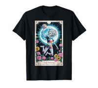 Retro Volleyball Skeleton Tarot Card Women Girls Players T-Shirt