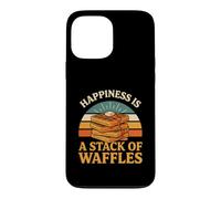 Retro Waffles Novelty Happiness Is A Stack Of Waffles Case for iPhone 13 Pro Max