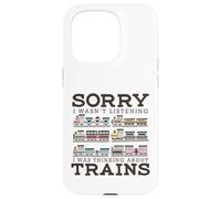 Retro Wagon Train Lover Model Railroad Conductor Cute Trains Case for iPhone 15 Pro