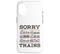 Retro Wagon Train Lover Model Railroad Conductor Cute Trains Case for iPhone 16