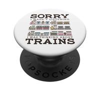 Retro Wagon Train Lover Model Railroad Conductor Cute Trains PopSockets Adhesive PopGrip