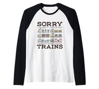 Retro Wagon Train Lover Model Railroad Conductor Cute Trains Raglan Baseball Tee