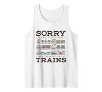 Retro Wagon Train Lover Model Railroad Conductor Cute Trains Tank Top