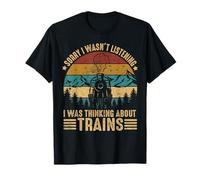 Retro Wagon Train Lover Model Railroad Conductor Funny Train T-Shirt