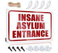 Retro Wall Decor Men Backyard Classy Custom Insane Asylum Entrance - Easy To Hang Art(20X30CM)