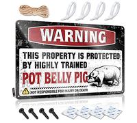 Retro Wall Decor Tapestry Dressing Unique Wedding Warning This Property Is Protected By A Highly Trained Pot Belly Pig - Easy To Hang Art(20X30CM)