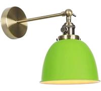 Retro Wall Lamp, Adjustable Sconce, Bedside Reading, Swing Arm Light, American Country Style Decor, Indoor Lighting Fixtures for Living Room Bedroom Hallway Hotel (Color : Red)(Vert)