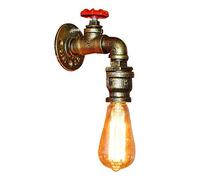 Retro Wall Lamp Water Pipe Light Industrial Wall Lights Vintage Wall Sconce Metal Loft Pipe Lighting with E27 Lamp Holder for Hall Kitchen Restaurant Loft Coffee Bar