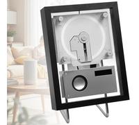 Retro Wall Mountable CD Player with Photo Frame Display, Remote Control, Built-in HiFi Speaker, LCD Screen and FM Radio for Home Music Decor, for Living Room Bedroom