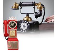 Retro Wall-Mounted Landline Phone, Old Fashioned Design, Resin Material, Ideal for Cafes, Living Rooms, Restaurants, Photography Props