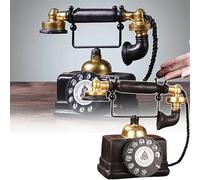 Retro Wall-Mounted Landline Phone, Old Fashioned Design, Resin Material, Ideal for Cafes, Living Rooms, Restaurants, Photography Props
