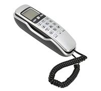 Retro Wall Phone with Handset Volume Control Landline Corded Telephone with LCD Display for Home,Hotel,Bathroom,Living Room,School and Office (Silver)