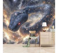 Retro Wallpaper 250x180cm Star Snake Girls Wallpaper for Bedroom Realistic 3D Oil Canvas Mural with Seamless Joints, Great for Study Room or Media Wall EB24-4354