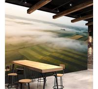 Retro Wallpaper 250x370cm Cloud Farm Leaf Wallpaper Seamless Edge-to-Edge Canvas Mural in Oil Painting Style for Elegant Living Room Design EB24-1372