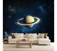 Retro Wallpaper 300x210cm Planetary Rings Stick on Wallpaper 3D Wall Design with Seamless Oil Painting Canvas, Great for Creating an Accent Wall in Dining Area EB24-10939
