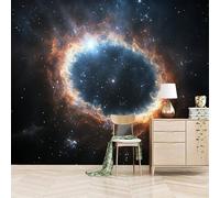 Retro Wallpaper 400x280cm Alien Galaxy Living Room Wallpaper Multi-Panel Oil Canvas Wall décor with Seamless Alignment, Suitable for Studio or workspace EB24-10373