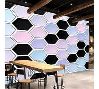 Retro Wallpaper 500x280cm Pink Purple Black Diamond Geometry Peel and Stick Wallpaper Seamless Oil Painting Canvas Mural Perfect for Staircase Walls or Home Gallery installations EB24-727