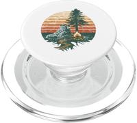 Retro Wanderlust Hiking Boot Forest Design PopSockets PopGrip for MagSafe