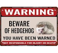 Retro Warning Animal Sign Beware Of Hedgehog Tin Sign Vintage Metal Signs For Home Bathroom Kitchen Garden Man Cave Decor Garage Yard Sign Coffee Decor Gift For Women 8x12 Inch Plaque Tin Sign