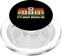 Retro WASD Gaming Keys Funny PC Gamer It's What Moves Me PopSockets PopGrip for MagSafe