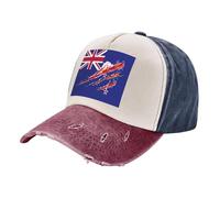 Retro Washed Denim Dad Hat Color Block Baseball Cap for Men Women Breathable Cotton Adjustable Snapback Lightweight for Outdoor and Sun National Flag Print Tibetan Red One Size