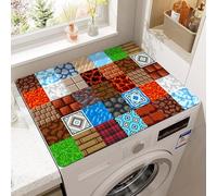 Retro Washing Machine Dust Proof Mat Refrigerator Dust Mats Bohemian Mandala Pattern Kitchen Placemat Drain Pad Bathroom Rugs Dust-proof Drain Pad Coffee Table Pad Super Absorbent (Style 2,30x40 cm)