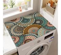 Retro Washing Machine Dust Proof Mat Refrigerator Dust Mats Bohemian Mandala Pattern Kitchen Placemat Drain Pad Bathroom Rugs Dust-proof Drain Pad Coffee Table Pad Super Absorbent (Style 5,40x50 cm)