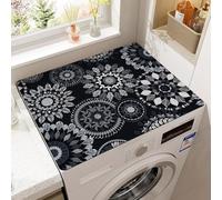 Retro Washing Machine Dust Proof Mat Refrigerator Dust Mats Bohemian Mandala Pattern Kitchen Placemat Drain Pad Bathroom Rugs Dust-proof Drain Pad Coffee Table Pad Super Absorbent (Style 3,30x40 cm)