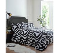 Retro Waves Duvet Cover Set Portfolio Home Black Single