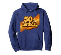 Retro Waves Fifty Birthday Style Pullover Hoodie