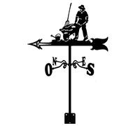 Retro Weather Vane Blacksmith with Roof Mount Weathervane Wind Direction Indicator,Creative Stainless Steel for Farm Yard Home Decor Gift(Color:Gardener) (Farmer)