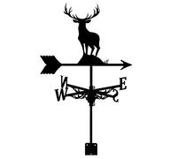 Retro Weather Vane Stainless Steel Weathervane for Garden Creative Stake Wind Yard Cupolas Farm Sheds(Color:A) (A)