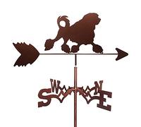Retro Weathervane Farm Weather Vane Wind Direction Indicator,Yard Wind Measuring Tools with Animal Ornament for Garden Patio Yard Ornament Decoration (Color : Dog)