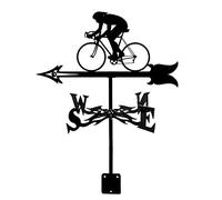 Retro Weathervane Stainless Steel Weather Vane Durable Farmhouse Wind Direction Indicator Yard Measuring Tools for Roof Mount Courtyard Garden Scene Decor