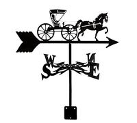 Retro Weathervane Stainless Steel Weather Vane Durable Farmhouse Wind Direction Indicator Yard Measuring Tools for Roof Mount Courtyard Garden Scene Decor