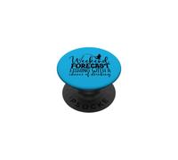 Retro Weekend Forecast Funny Fishing Beer Drinking Anglers PopSockets Adhesive PopGrip