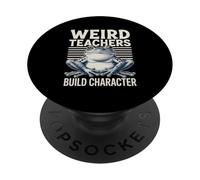 Retro Weird Teachers Build Character Appreciation Frog PopSockets Adhesive PopGrip