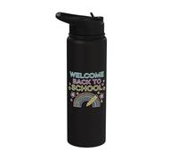 Retro Welcome Back to School Teacher Student Appreciation Stainless Steel Insulated Water Bottle