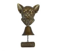 Retro Welcome Doorbell,Dinner Bell Outdoor,Dog Head Shape Welcome Doorbell,Vintage Metal Farmhouse Style Door Bell for Front Door Decor,Wall Mounted Ornamental Dinner Bells
