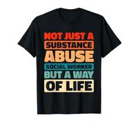 Retro Welfare Support Vintage Substance Abuse Social Worker T-Shirt