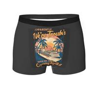 Retro We're Trouble When We Are Cruising Together Boxer Brief for Boys Men, Ultra Soft, Breathable Underwear Style485