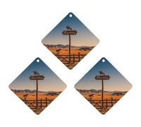 Retro Western Cowboy Horseback Car Air Freshener, 3 Pcs Rhombus Hanging Air Freshener Cards, Long Lasting Fragrance Scented Cards for Car, Home, Office Gray-style