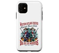 Retro Western Outlaws Forever - Día de los Muertos Cowboy Case for iPhone 11