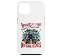 Retro Western Outlaws Forever - Día de los Muertos Cowboy Case for iPhone 13