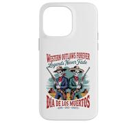 Retro Western Outlaws Forever - Día de los Muertos Cowboy Case for iPhone 14 Pro Max