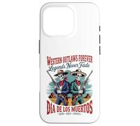 Retro Western Outlaws Forever - Día de los Muertos Cowboy Case for iPhone 16 Pro
